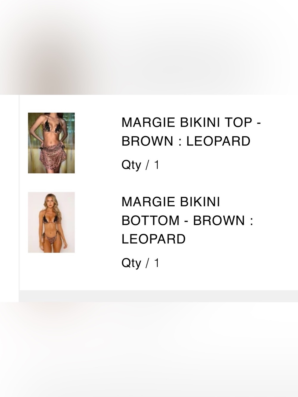 Tiger Mist Brown Leopard Print Bikini